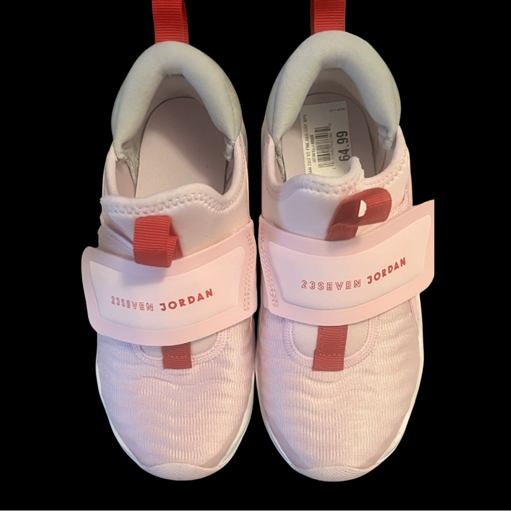Jordan 23/7 V2 Pink Red Kids Sneakers - Size 1Y - NEW - Picture 2 of 5